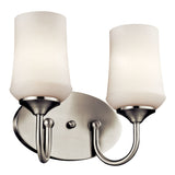 Aubrey Vanity Light Brushed Nickel 2 Light