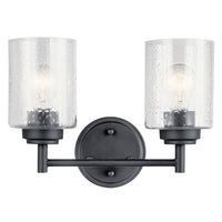 Winslow Vanity Light Black 2 Light