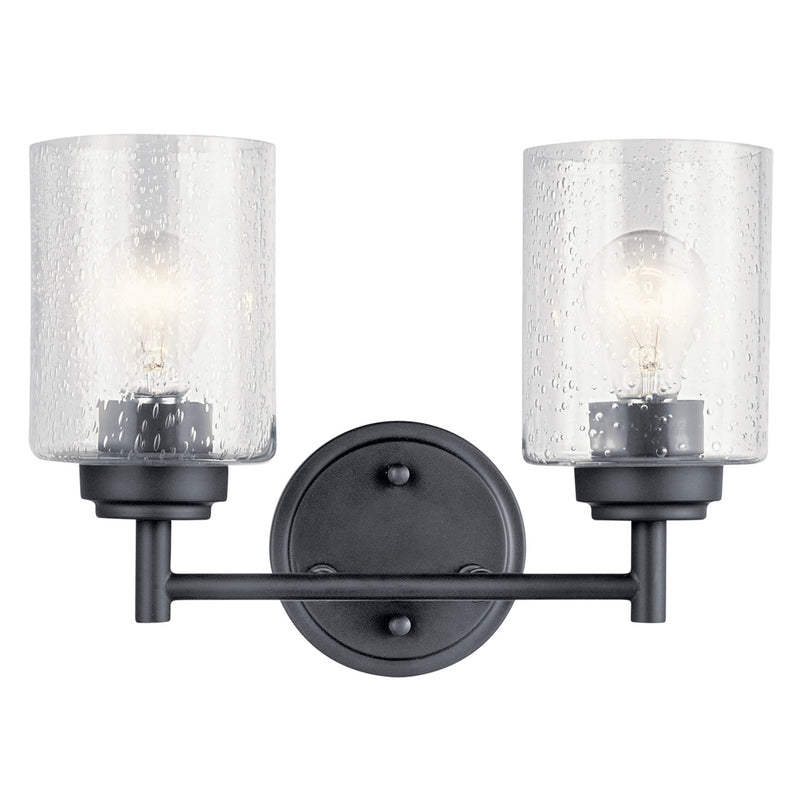 Winslow Vanity Light Black 2 Light