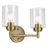 Winslow Vanity Light Natural Brass 2 Light