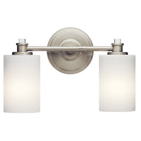 Joelson Vanity Light Brushed Nickel 2 Light