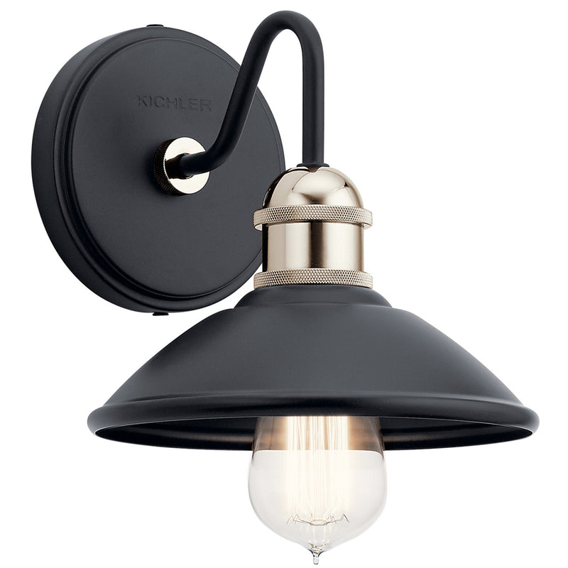 Clyde Wall Dome Sconce Black 7.25 Inch