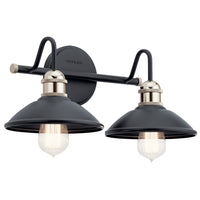 Clyde Vanity Dome Light Black 2 Light