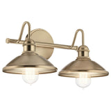 Clyde Dome Vanity Light Champagne Bronze 2 Light