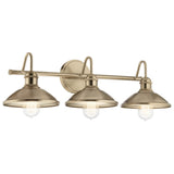 Clyde Vanity Dome Light Champagne Bronze 3 Light