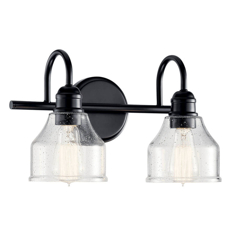 Avery Vanity Light Black 2 Light