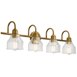 Avery Vanity Light Natural Brass 4 Light