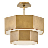 Facet Medium Convertible Flush Mount - Heritage Brass - by Hinkley