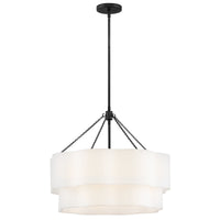 Gwen Medium Drum Chandelier - Black - by Hinkley