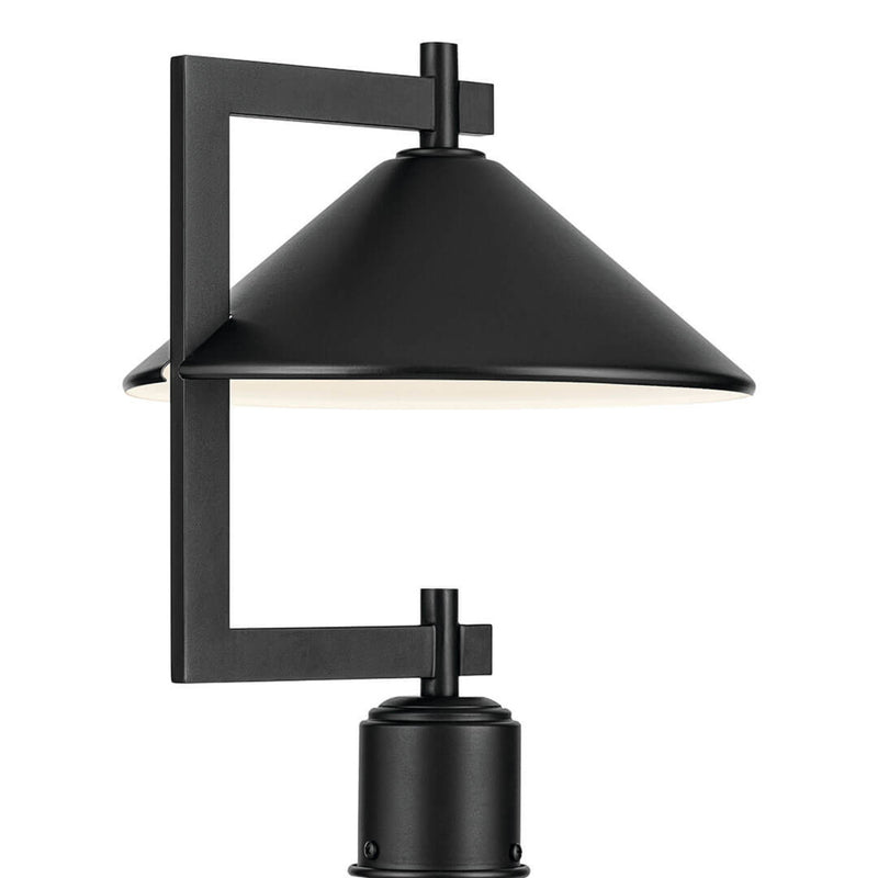 Ripley Outdoor Post Cone Post Lantern Light Black