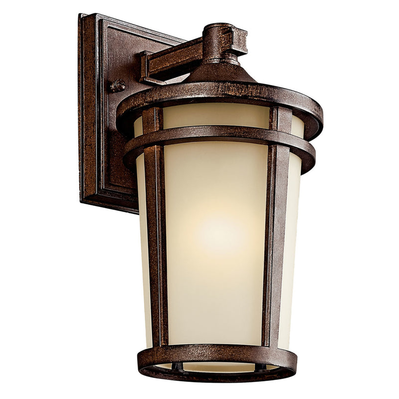 Atwood Outdoor Wall Light Brown Stone 6 Inch