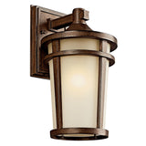 Atwood Outdoor Wall Light Brown Stone 8 Inch