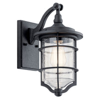 Royal Marine Outdoor Wall Light Distressed Black 7 Inch