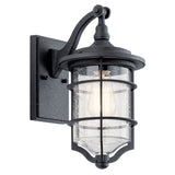 Royal Marine Outdoor Wall Light Distressed Black 7 Inch