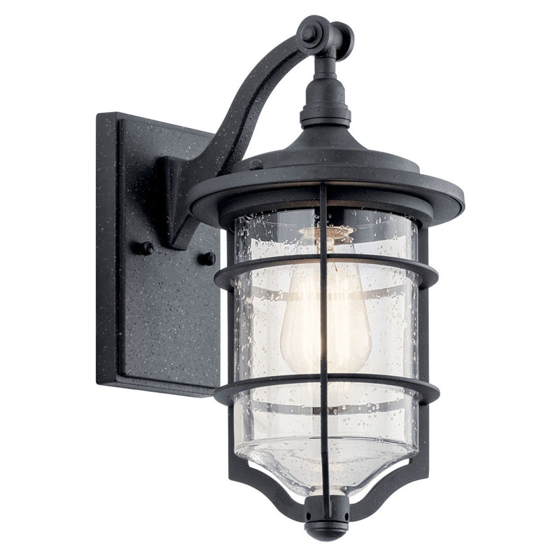 Royal Marine Outdoor Wall Light Distressed Black 7 Inch