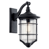 Royal Marine Outdoor Wall Light Distressed Black 9.5 Inch