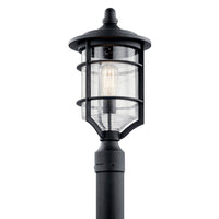 Royal Marine Outdoor Post Lantern Light Distressed Black
