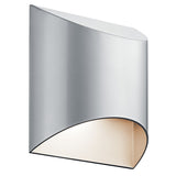 Wesley Cylinder Outdoor Wall Light Platinum 7.5 Inch