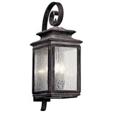 Wiscombe Park Outdoor Wall Light Weathered Zinc 9 Inch