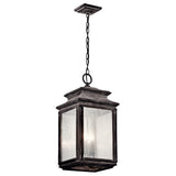 Wiscombe Park Hanging Outdoor Wall Light Weathered Zinc
