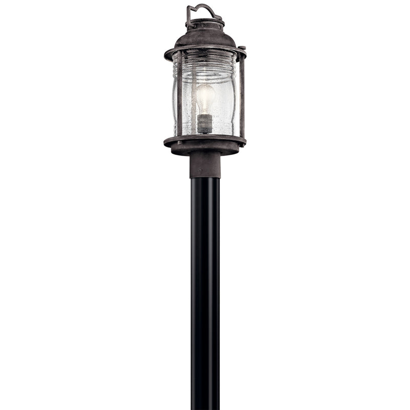Ashland Bay Outdoor Post Lantern Light Weathered Zinc