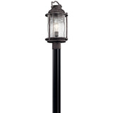 Ashland Bay Post Lantern Outdoor Wall Light Weathered Zinc
