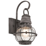 Bridge Point Outdoor Wall Light Weathered Zinc 7 Inch