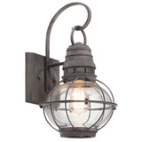 Bridge Point Outdoor Wall Light Weathered Zinc 9 Inch