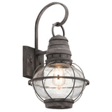 Bridge Point Outdoor Wall Light Weathered Zinc 11 Inch