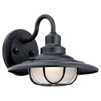 Harvest Ridge Outdoor Wall Dome Light Textured Black 11 Inch