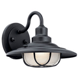 Harvest Ridge Outdoor Wall Dome Light Textured Black 11 Inch