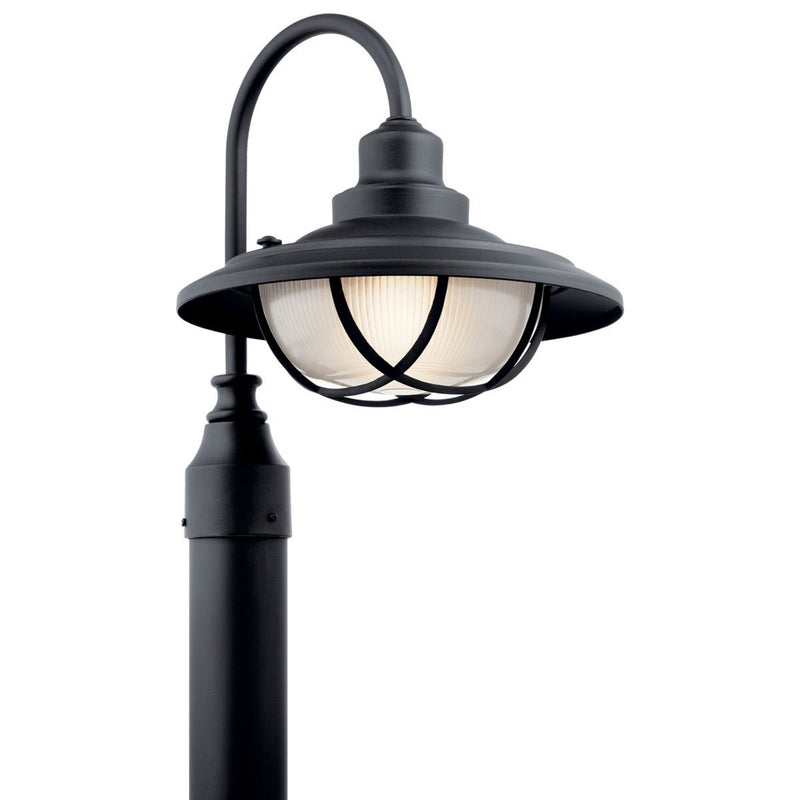 Harvest Ridge Outdoor Post Dome Post Lantern Light Textured Black