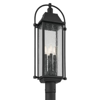 Harbor Row Outdoor Post Lantern Light Textured Black