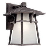 Beckett Outdoor Wall Light Weathered Zinc 8 Inch
