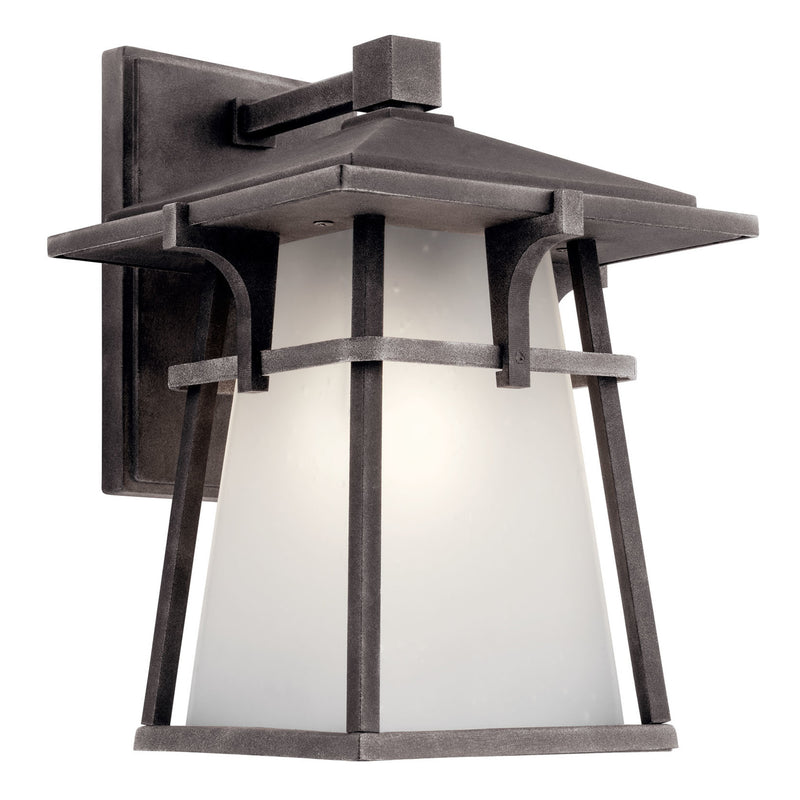 Beckett Outdoor Wall Light Weathered Zinc 8 Inch
