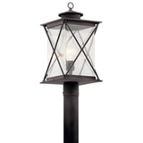 Argyle Outdoor Post Lantern Light Weathered Zinc
