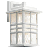 Beacon Square Outdoor Wall Light White 8 Inch