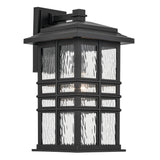 Beacon Square Outdoor Wall Light Textured Black 9.5 Inch