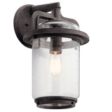Andover Outdoor Wall Light Weathered Zinc 10 Inch