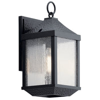Springfield Outdoor Wall Light Distressed Black 6 Inch