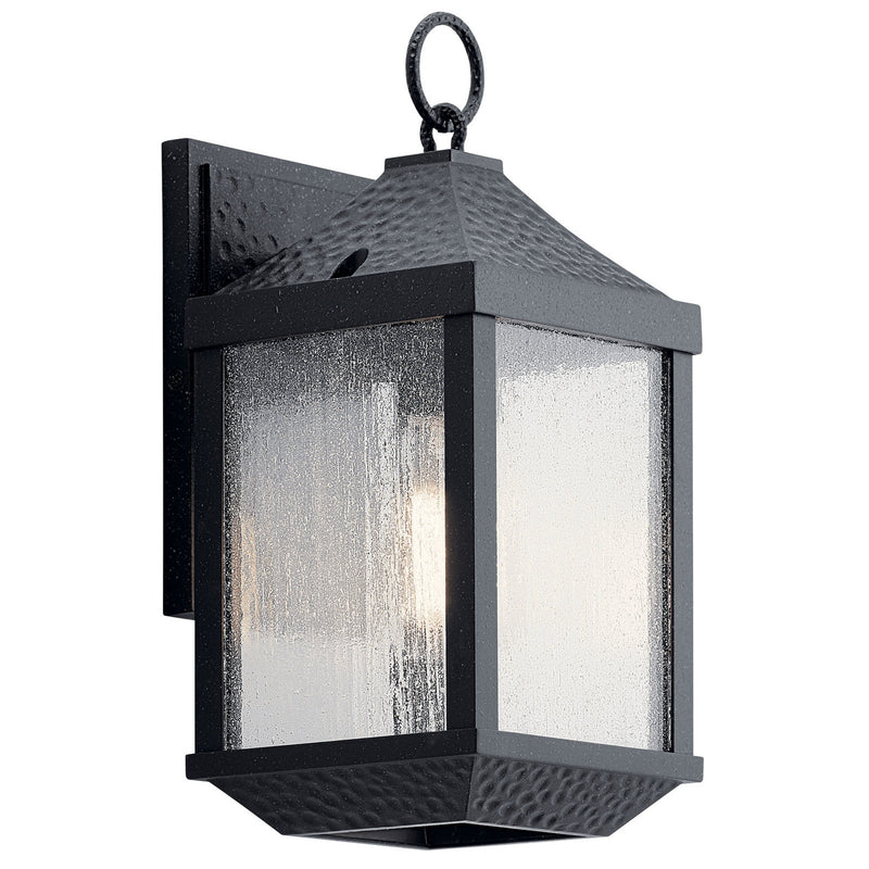 Springfield Outdoor Wall Light Distressed Black 6 Inch