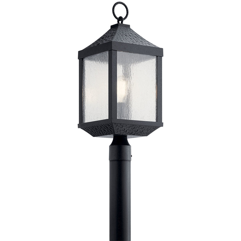 Springfield Outdoor Post Lantern Light Distressed Black
