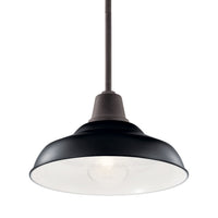 Pier Outdoor Hanging Dome Semi Flush Light Black 12.5 Inch