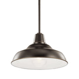 Pier Outdoor Hanging Dome Semi Flush Light Olde Bronze 12.5 Inch