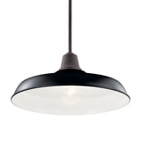 Pier Dome Semi Flush Pendant Black 16.5 Inch