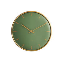 Arne Jacobsen City Hall Wall Clock, Medium, Green, Ø: 8.3” By Arne Jacobsen