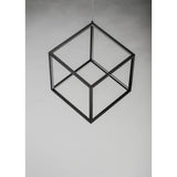 4 Square 1-Light LED Pendant by ET2 - Black