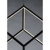 4 Square 1-Light LED Pendant by ET2 - Black