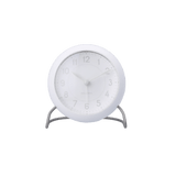 Arne Jacobsen Station Table Clock, White, H: 4.7" By Arne Jacobsen