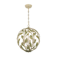 Broche 16'' Champagne Green Tea Chandelier by Crystorama